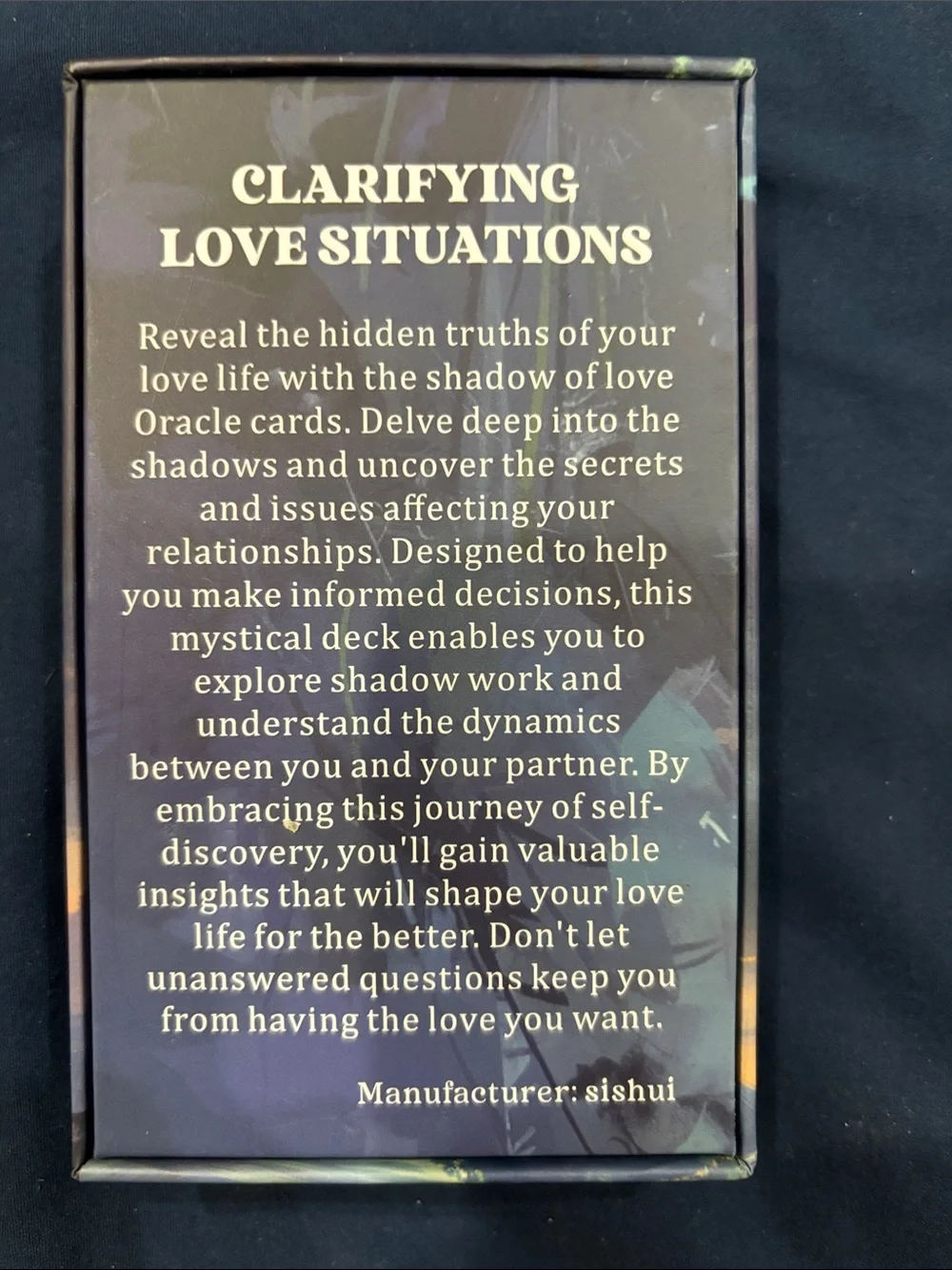 Clarifying Love Situations Oracle Cards 56 Card Shadow Work Deck Sishui